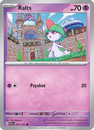 Ralts - 027/091 - Common - Reverse Holofoil