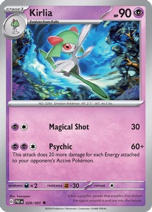 Kirlia - 028/091 - Uncommon - Reverse Holofoil