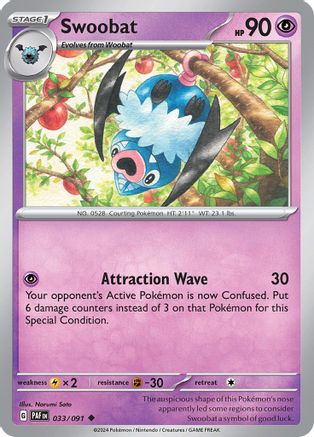 Swoobat - 033/091 - Uncommon - Reverse Holofoil