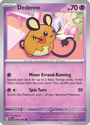Dedenne - 036/091 - Common - Reverse Holofoil