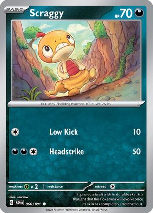 Scraggy - 060/091 - Common - Reverse Holofoil