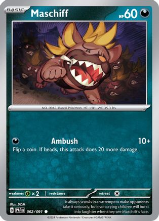 Maschiff - 062/091 - Common - Reverse Holofoil