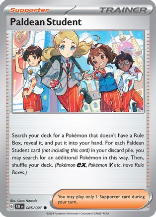 Paldean Student - 085/091 - Common - Reverse Holofoil