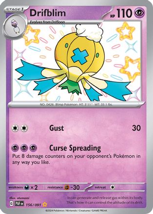 Drifblim - 156/091 - Shiny Rare