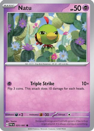 Natu - 025/091 - Common - Reverse Holofoil