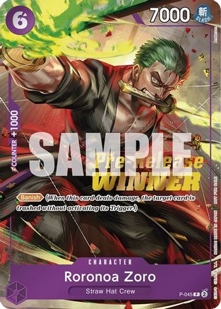 Roronoa Zoro (OP-06 Pre-Release Tournament) [Winner] - P-045 - Promo