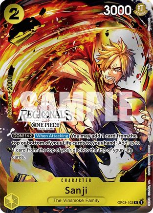 Sanji (Online Regional 2024) [Participant] - OP03-102 - Rare