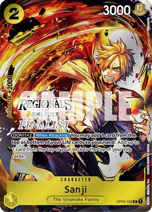Sanji (Offline Regional 2024) [Finalist] - OP03-102 - Rare
