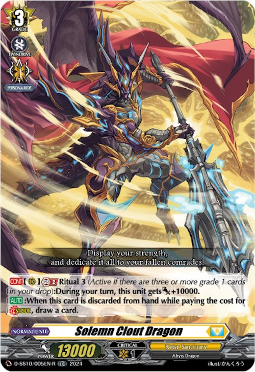 Solemn Clout Dragon (TDR) (D-SS10/005EN-R) [Stride Deckset -Luard-]