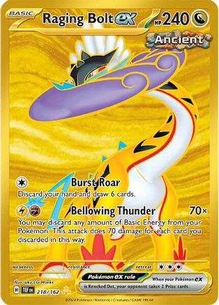 Raging Bolt ex - 218/162 - Hyper Rare