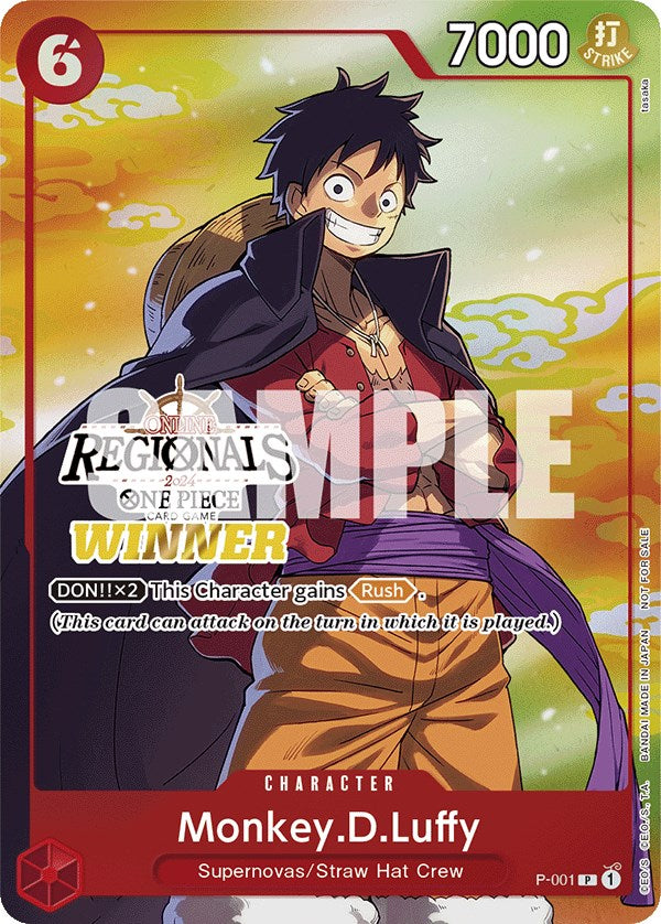 Monkey.D.Luffy (Online Regional 2024 Vol. 2) [Winner] [One Piece Promotion Cards]