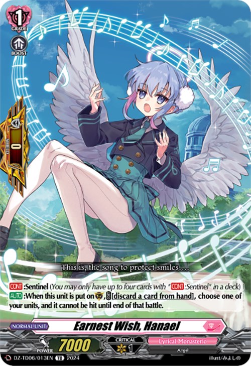 Earnest Wish, Hanael (DZ-TD06/013EN) [Start Up Trial Deck: Lyrical Monasterio]