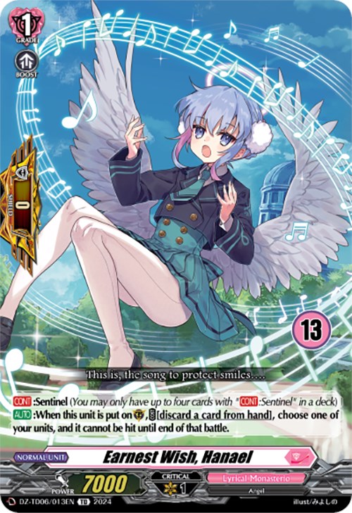 Earnest Wish, Hanael (13) (DZ-TD06/013EN) [Start Up Trial Deck: Lyrical Monasterio]