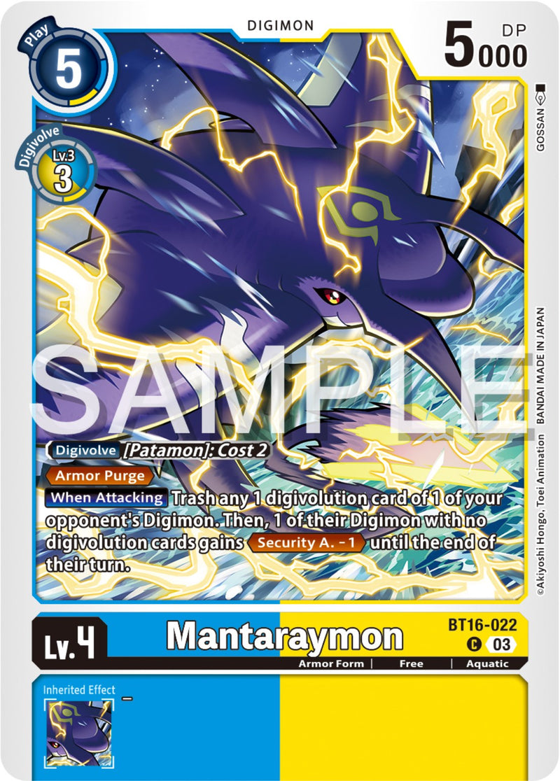 Mantaraymon [BT16-022] [Beginning Observer]