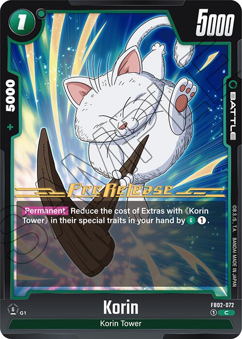 Korin [Blazing Aura Pre-Release Cards]