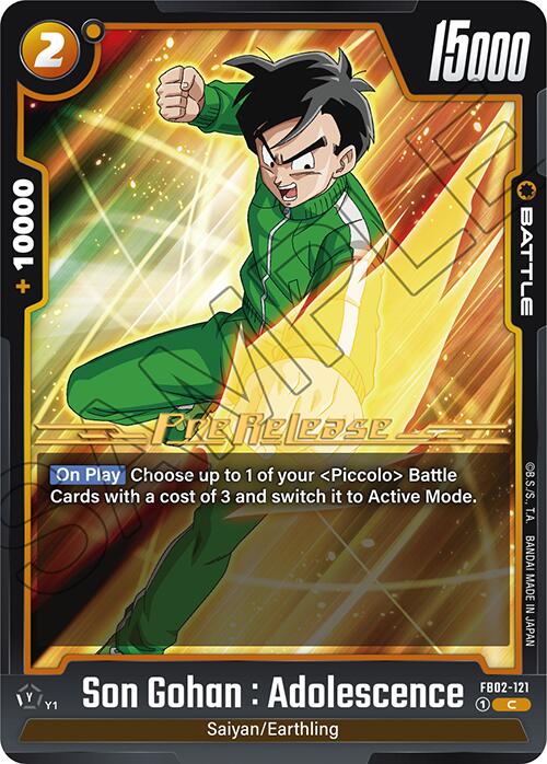 Son Gohan : Adolescence (FB02-121) [Blazing Aura Pre-Release Cards]