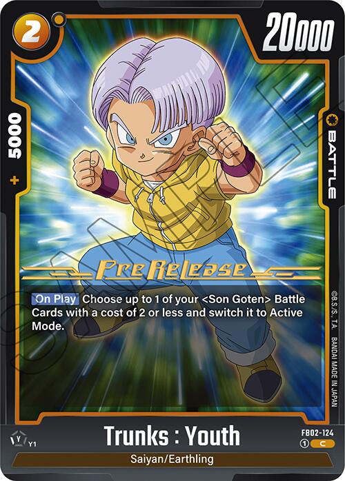 Trunks : Youth [Blazing Aura Pre-Release Cards]