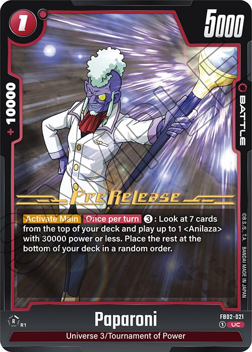 Paparoni [Blazing Aura Pre-Release Cards]