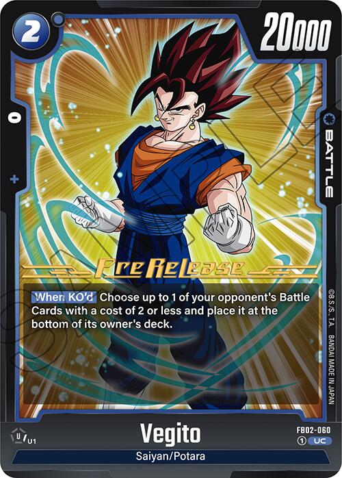 Vegito (FB02-060) [Blazing Aura Pre-Release Cards]