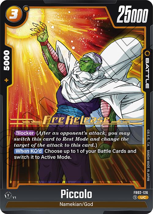 Piccolo (FB02-126) [Blazing Aura Pre-Release Cards]