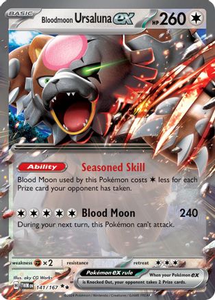 Bloodmoon Ursaluna ex - 141/167 - Double Rare - Holofoil