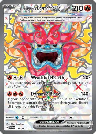 Hearthflame Mask Ogerpon ex - 192/167 - Ultra Rare