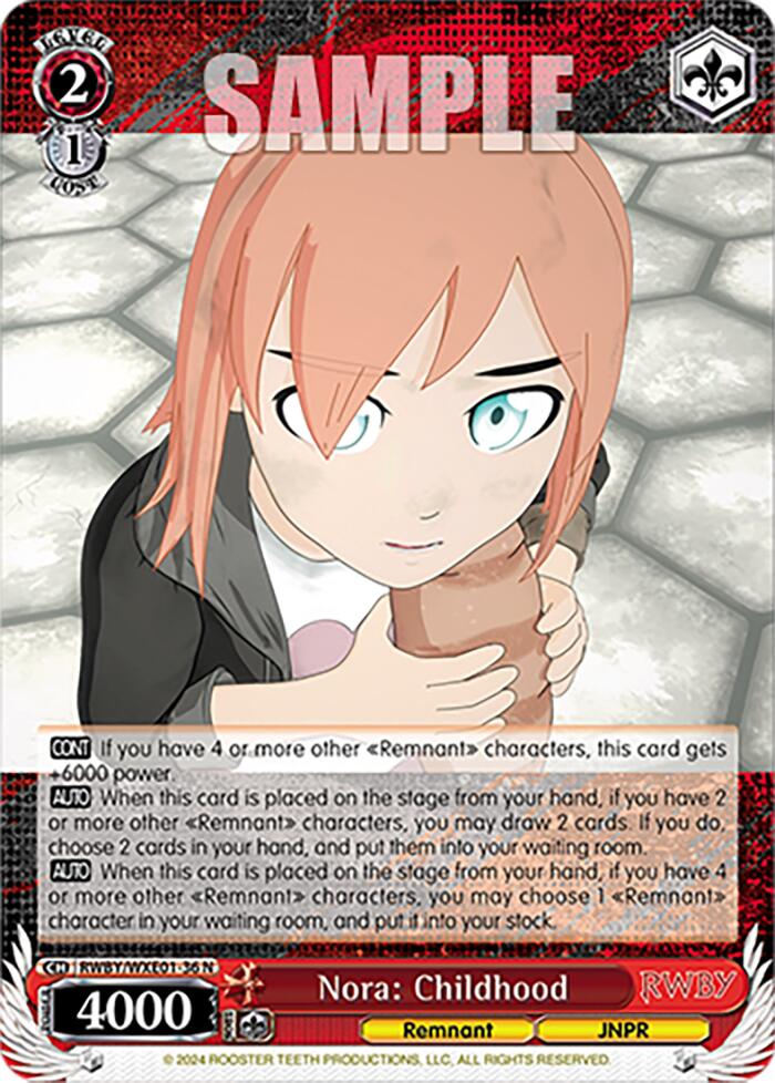 Nora: Childhood (RWBY/WXE01-36 N) [RWBY: Premium Booster]