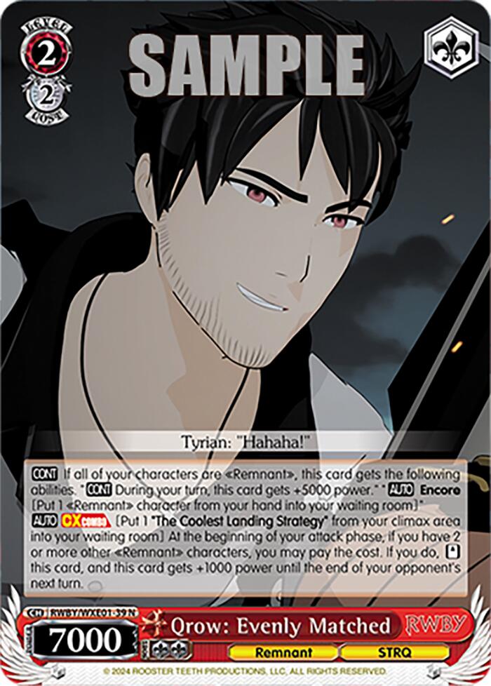 Qrow: Evenly Matched (RWBY/WXE01-39 N) [RWBY: Premium Booster]