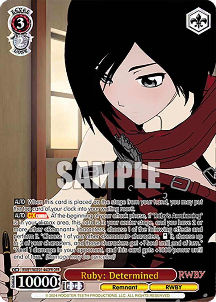 Ruby: Determined (RWBY/WXE01-44OFR OFR) [RWBY: Premium Booster]