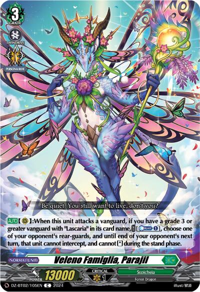 Veleno Famiglia, Parajil (DZ-BT02/105EN) [Illusionless Strife]