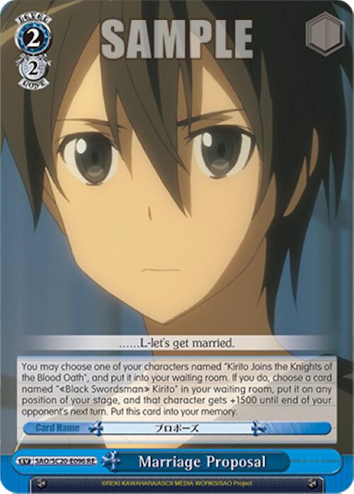 Marriage Proposal [Sword Art Online Chronicle Set]