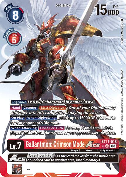 Gallantmon: Crimson Mode ACE [BT17-018] (Alternate Art) [Secret Crisis]