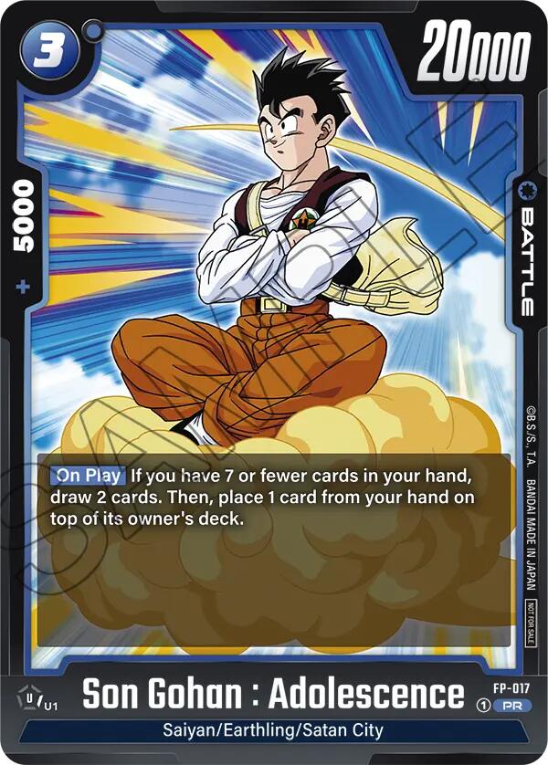 Son Gohan : Adolescence (FP-017) [Fusion World Promotion Cards]