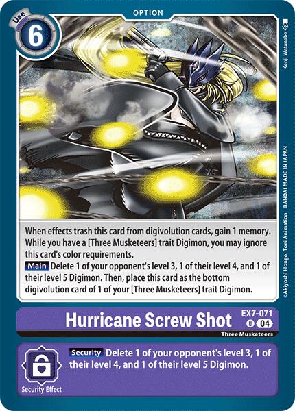 Hurricane Screw Shot [EX7-071] [Digimon LIBERATOR]