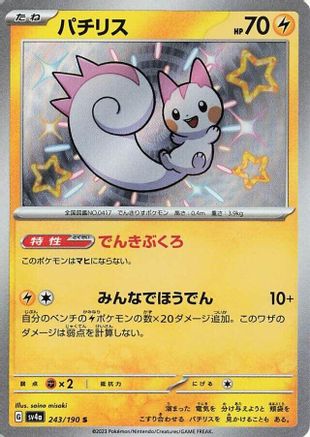 Pachirisu (Japanese) - 243/190 - Shiny Rare