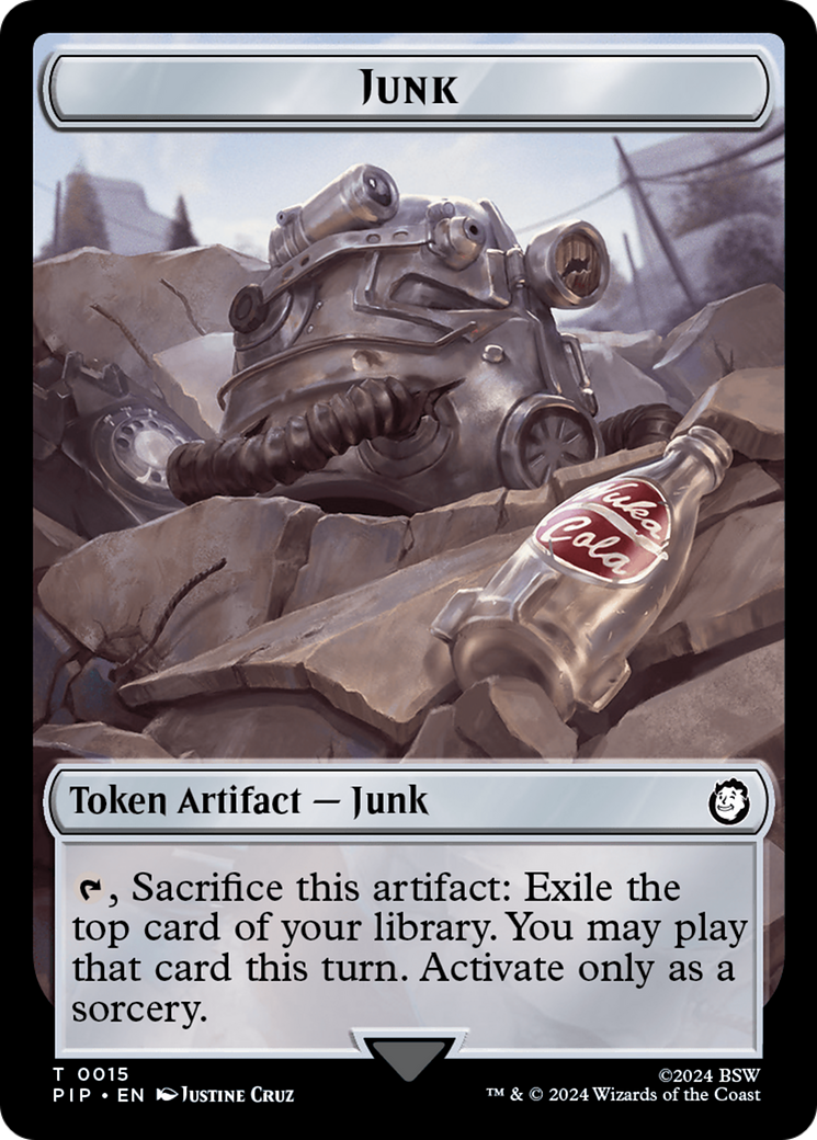 Junk // Thopter Double-Sided Token [Fallout Tokens]