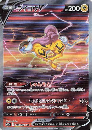 Raikou V (Japanese) - 218/172 - Special Art Rare