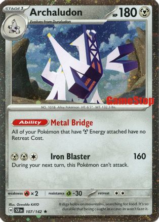 Archaludon (Cosmos Holo) (Gamestop Exclusive) - 107 - Rare - Holofoil