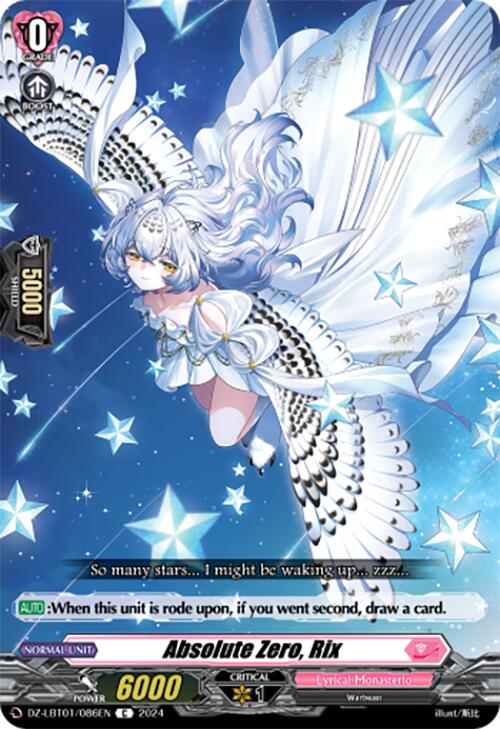 Absolute Zero, Rix (DZ-LBT01/086EN) [Lyrical Monasterio Sparkling Stars!]