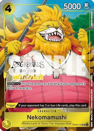 Nekomamushi (Offline Regional 2024 Vol. 3) [Winner] - OP06-110 - Uncommon
