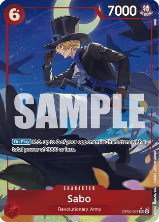 Sabo (OP05-007) (Alternate Art) - OP05-007 - Super Rare