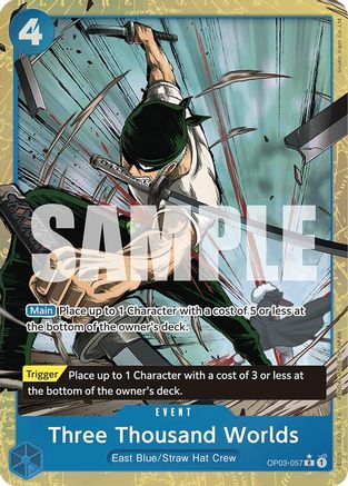 Three Thousand Worlds (Alternate Art) - OP03-057 - Rare