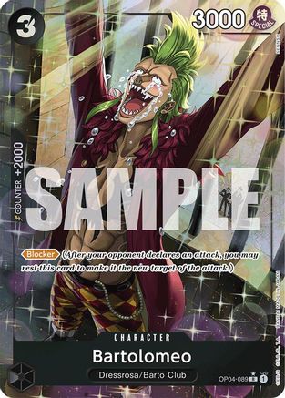 Bartolomeo (OP04-089) (Alternate Art) - OP04-089 - Rare