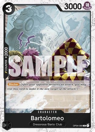 Bartolomeo (OP04-089) (Jolly Roger Foil) - OP04-089 - Rare