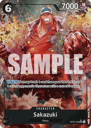 Sakazuki (Alternate Art) - OP02-099 - Super Rare