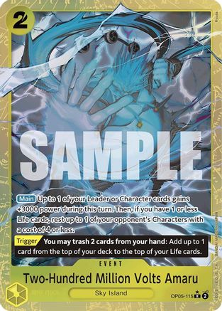 Two-Hundred Million Volts Amaru (Alternate Art) - OP05-115 - Rare