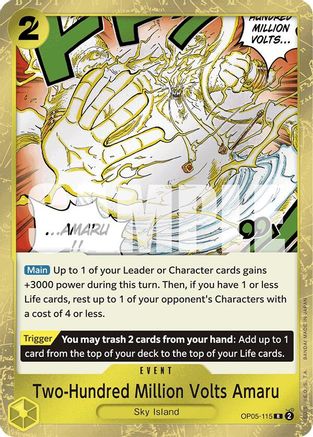 Two-Hundred Million Volts Amaru (Jolly Roger Foil) - OP05-115 - Rare