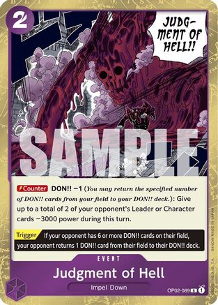 Judgment of Hell (Jolly Roger Foil) - OP02-089 - Rare
