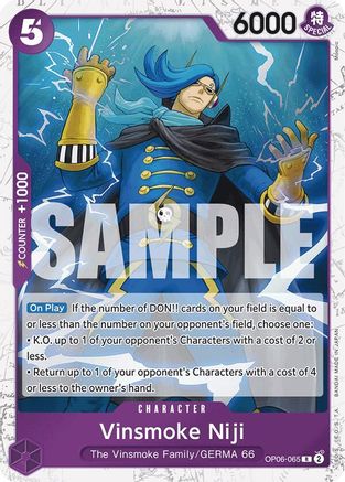 Vinsmoke Niji (OP06-065) (Jolly Roger Foil) - OP06-065 - Rare