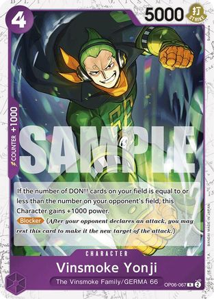 Vinsmoke Yonji (OP06-067) (Jolly Roger Foil) - OP06-067 - Rare